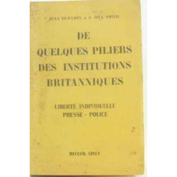 De Quelques piliers des institutions britanniques