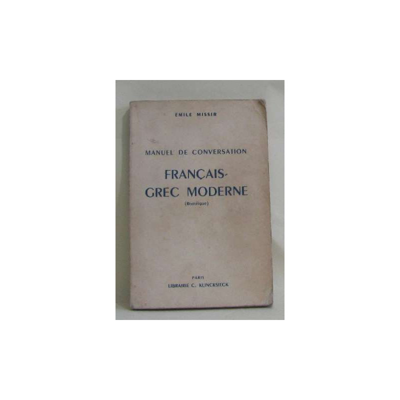 Manuel de conversation français-grec moderne
