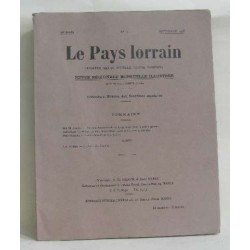 Le pays lorrrain n°9 - revue régioinale mensuelle illustrée