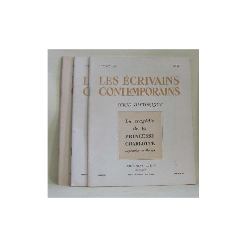 Les écrivains contemporains série historique du n°67aout 1961 au...