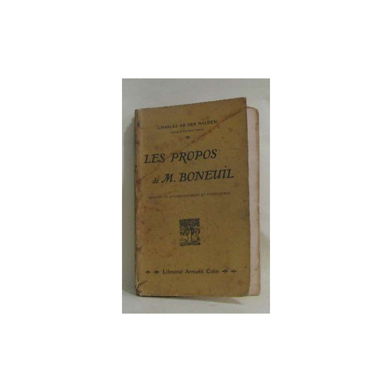 Les propos de m.boneuil