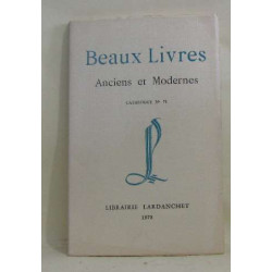 Beaux livres anciens et modernes catalogue n°71
