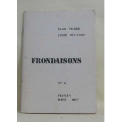 Frondaisons n°4 fevrier mars 1977 club poésie lycée bellevue