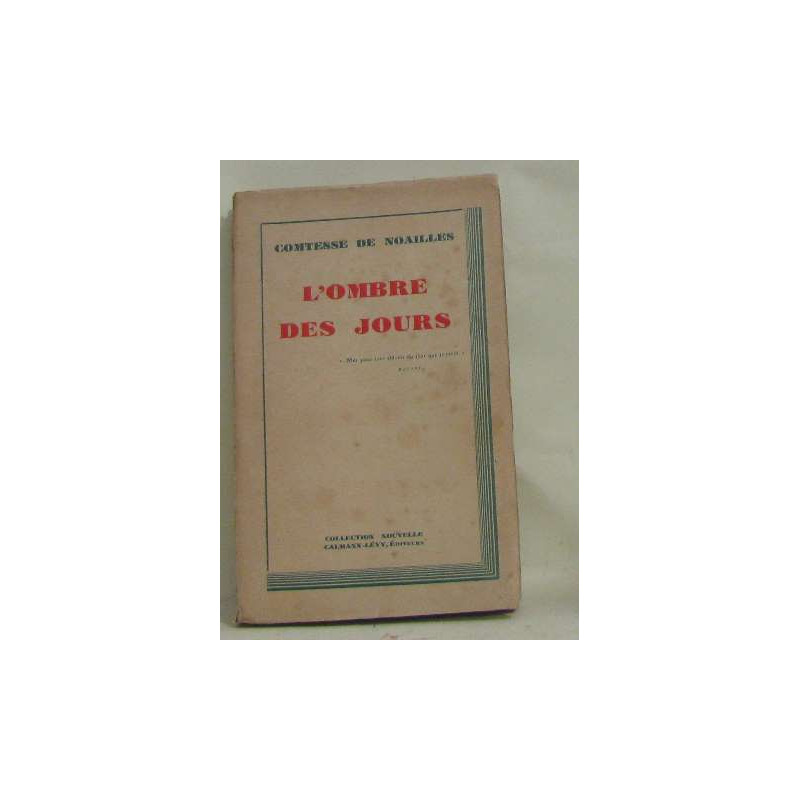 L'ombre des jours