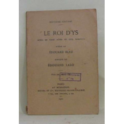 Le roi d'ys opéra en trois actes et cinq tableaux