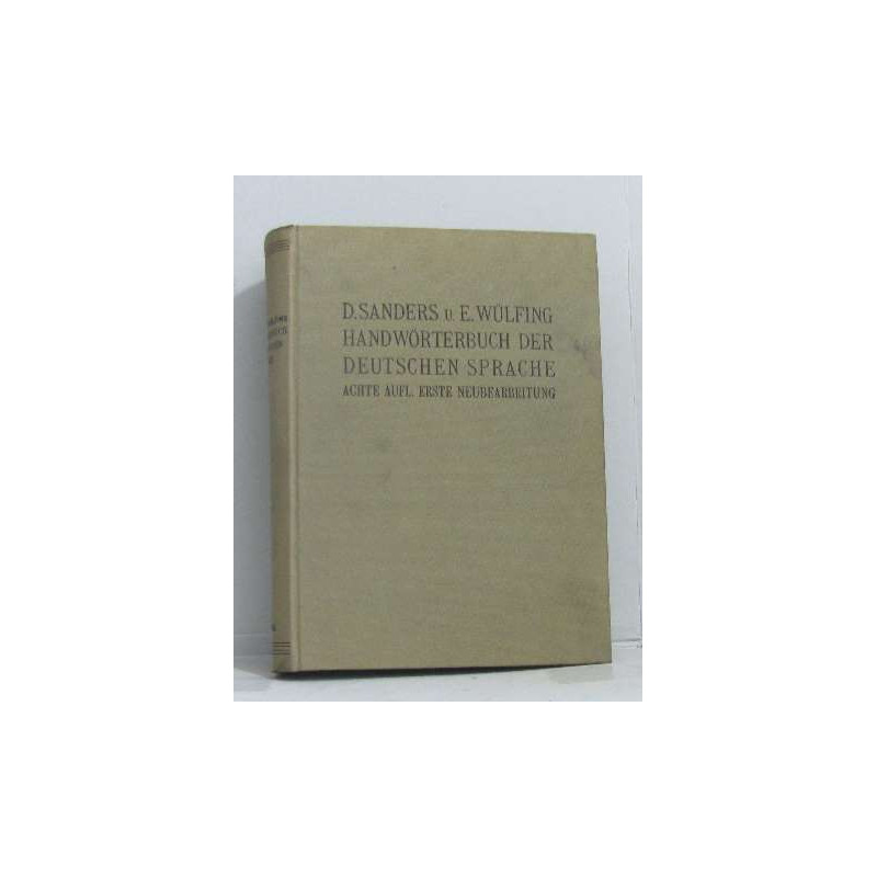 Handwörterbuch der deutschen sprache