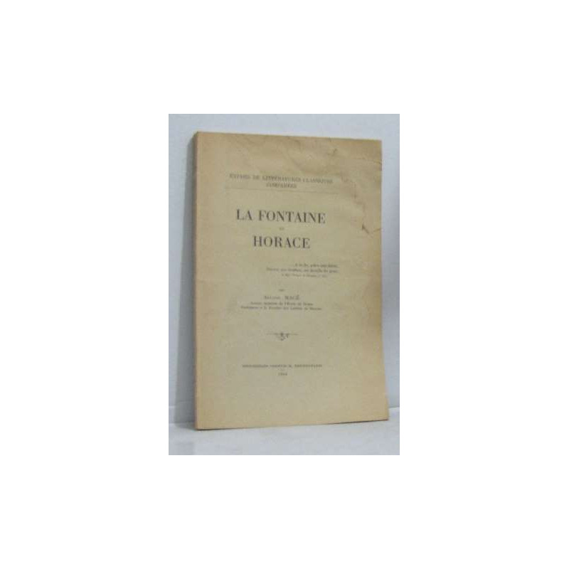 La fontaine et horace
