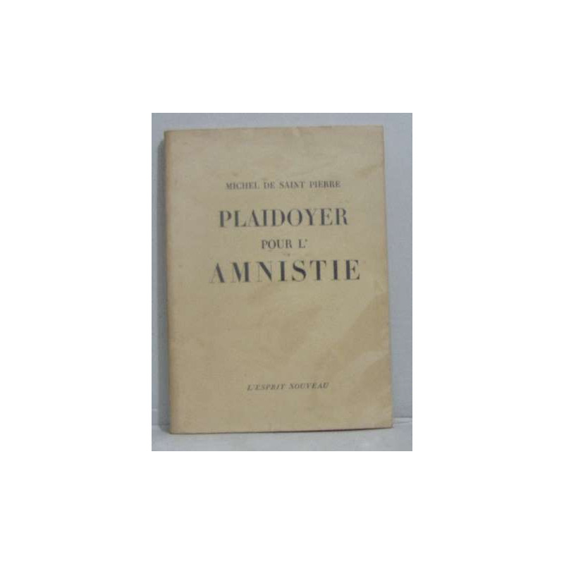 Plaidoyer pour l'amnistie