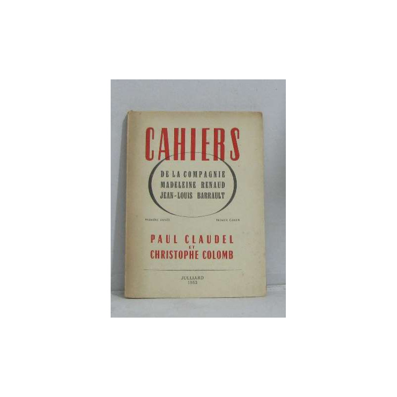 Cahiers de la compagnie madeleine renaud jean-louis barrault -...