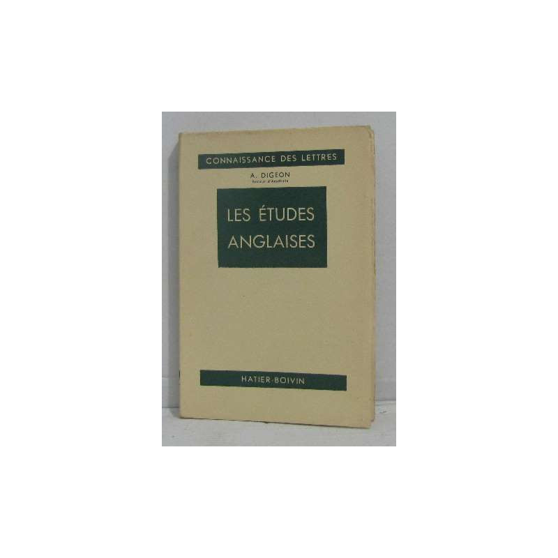 Les études anglaises