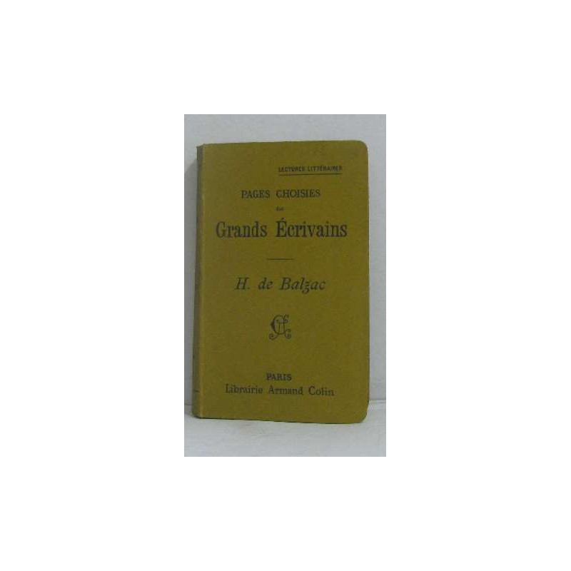 Pages choisies des grands écrivains