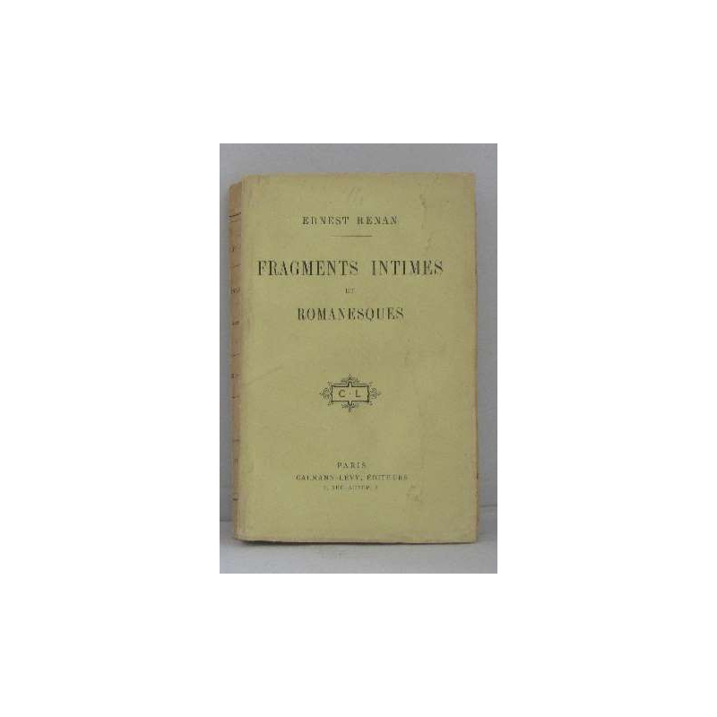 Fragments intimes et romanesques
