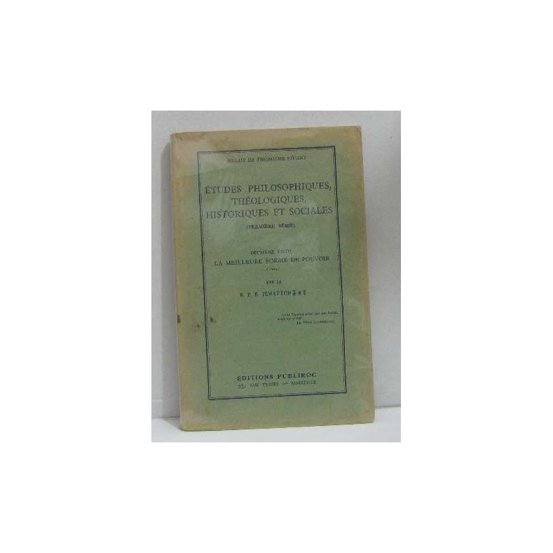 Études philosophiques théologiques historiques et sociales...
