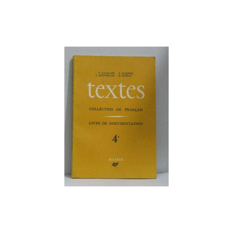 Textes livre de documentation 4e