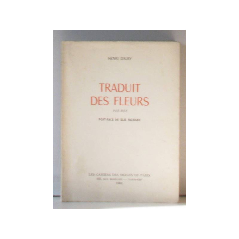 Traduit des fleurs