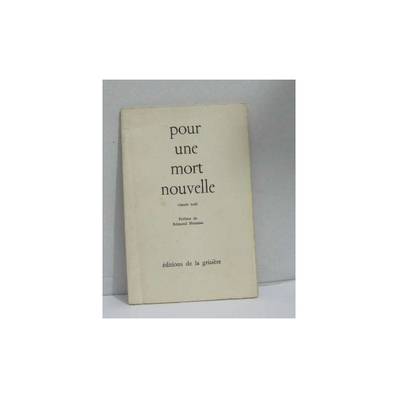 Pour une mort nouvelle