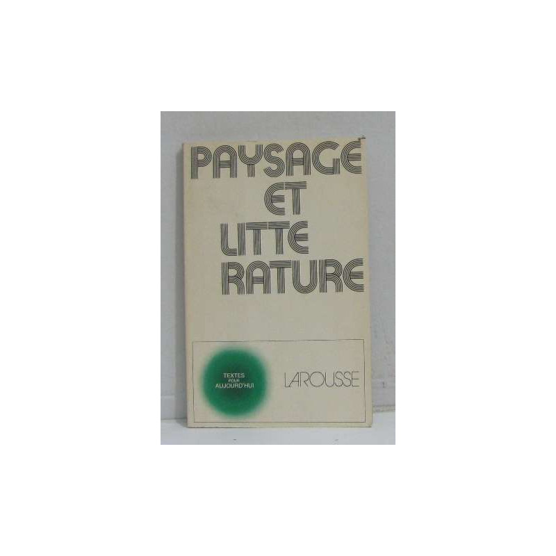 Paysage et littérature