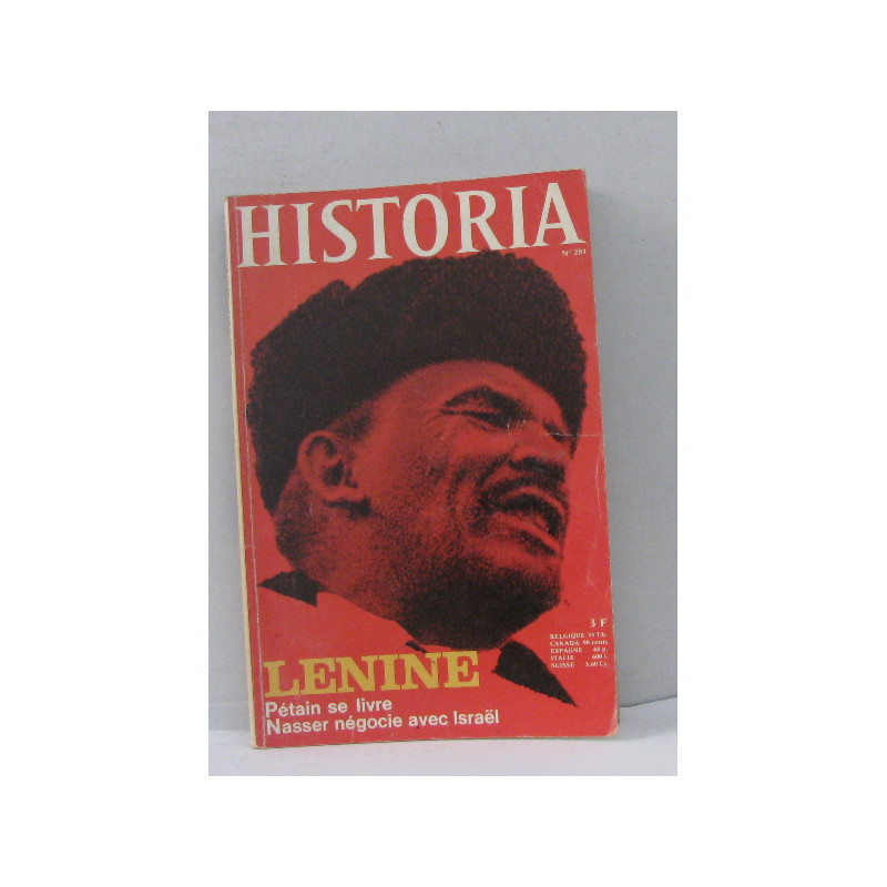 Historia n° 281 lenine pétain se livre nasser négocie avec Israel