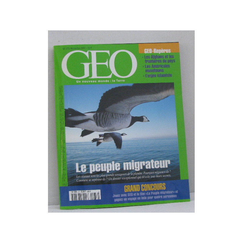 Géo n°273 nov.2001 le peuple migrateur