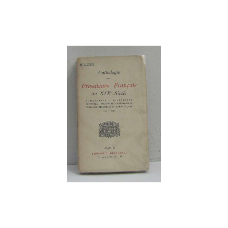 Anthologie des prosateurs français du XIXe siècle