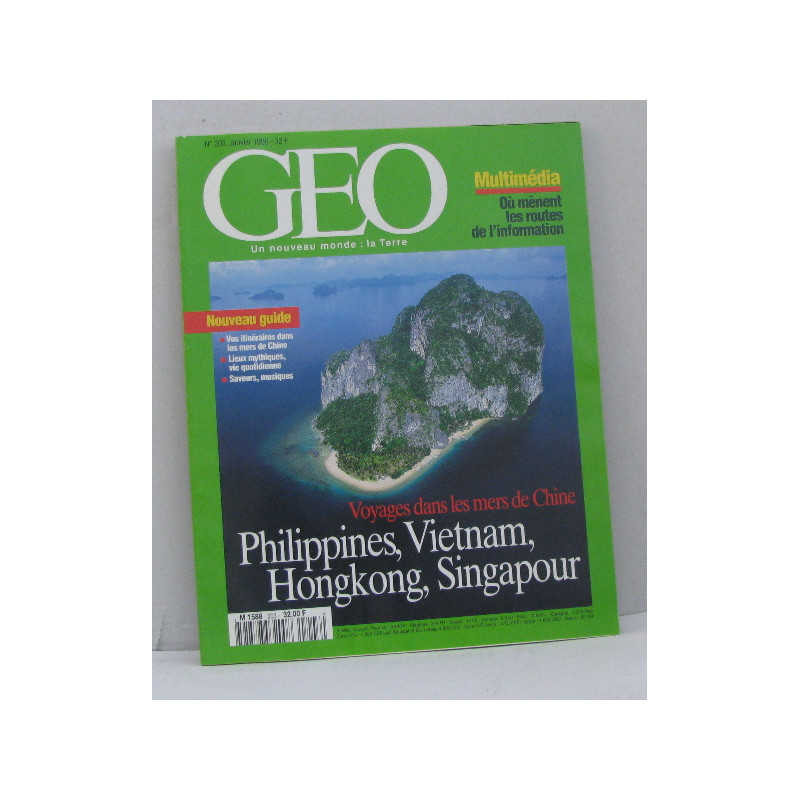 Géo n° 203 janvier 1996 voyages dans les mers de chine