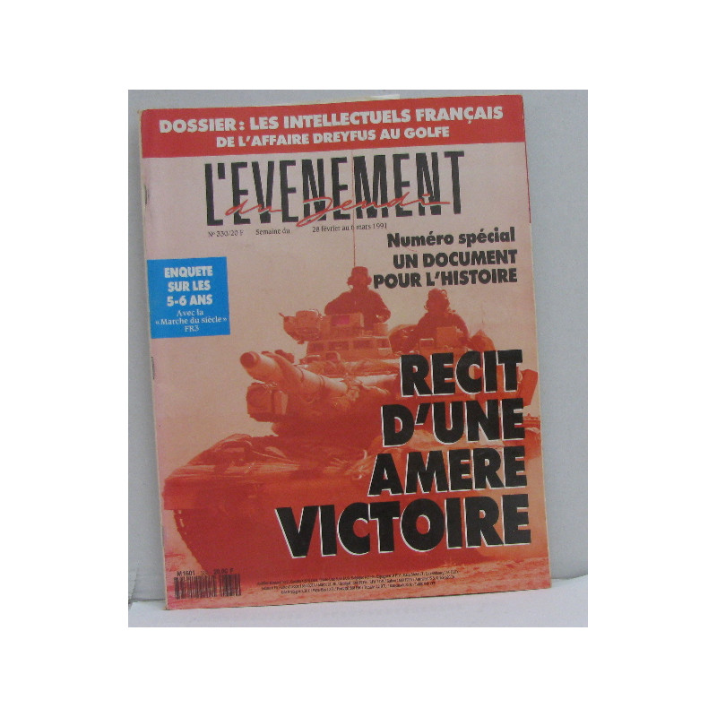 L'évenement du jeudi 28 février au 6 mars 1991 récit d'une amère...