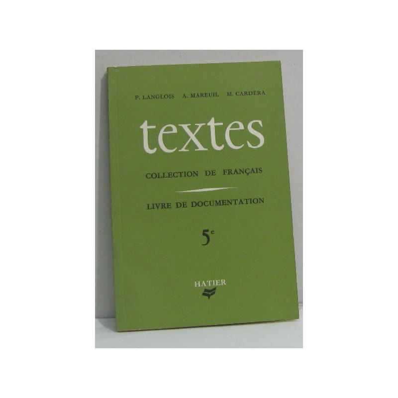 Textes livre de documentation 5e