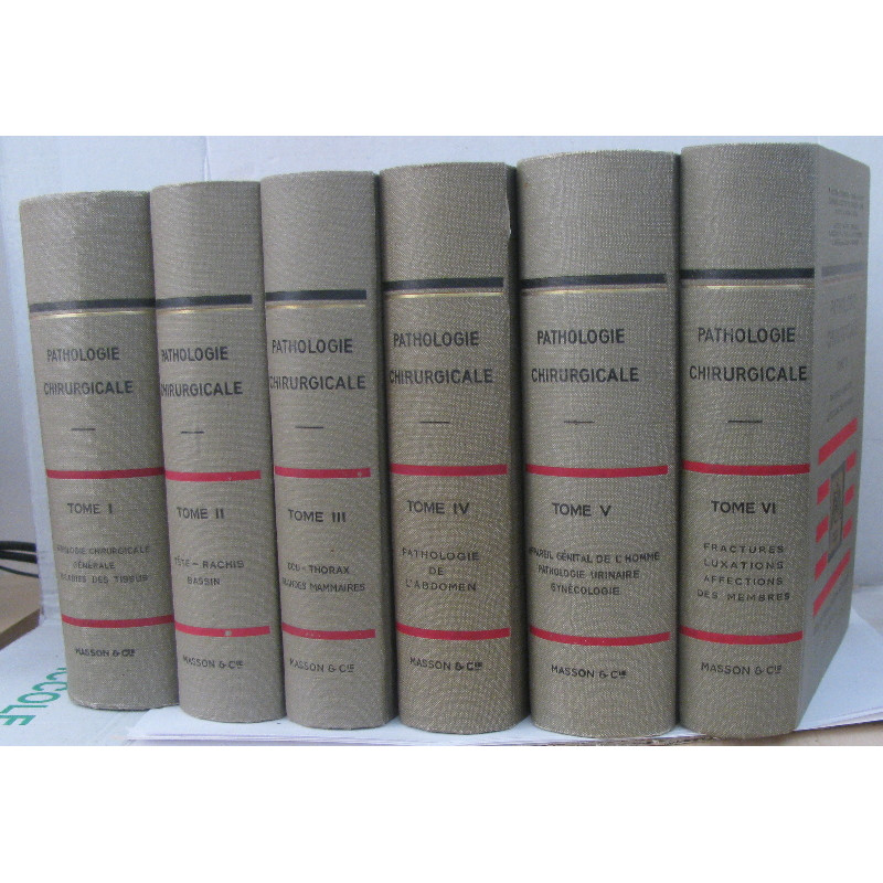 Pathologie chirurgicale (6 vols sur 9 - incomplet)