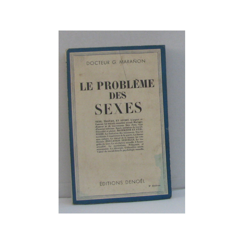 Le problème des sexes