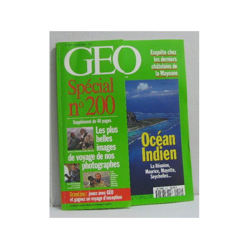 Geo n°200 oct 1995 océan indien les plus belles images de voyage...