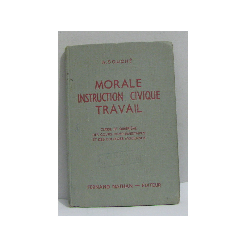 Morale instruction civique travail classe de quatrième