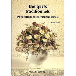 Bouquets traditionnels avec des fleurs et des graminées séchées