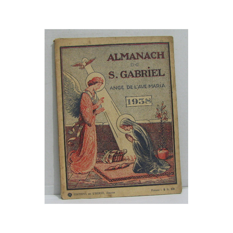 Almanach de s.gabriel ange de l'ave maria 1938