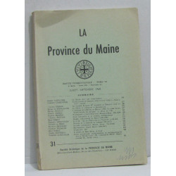 La province du maine revue trimestrielle tome 70 juillet-septembre...