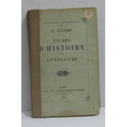 Études d'histoire et de littérature