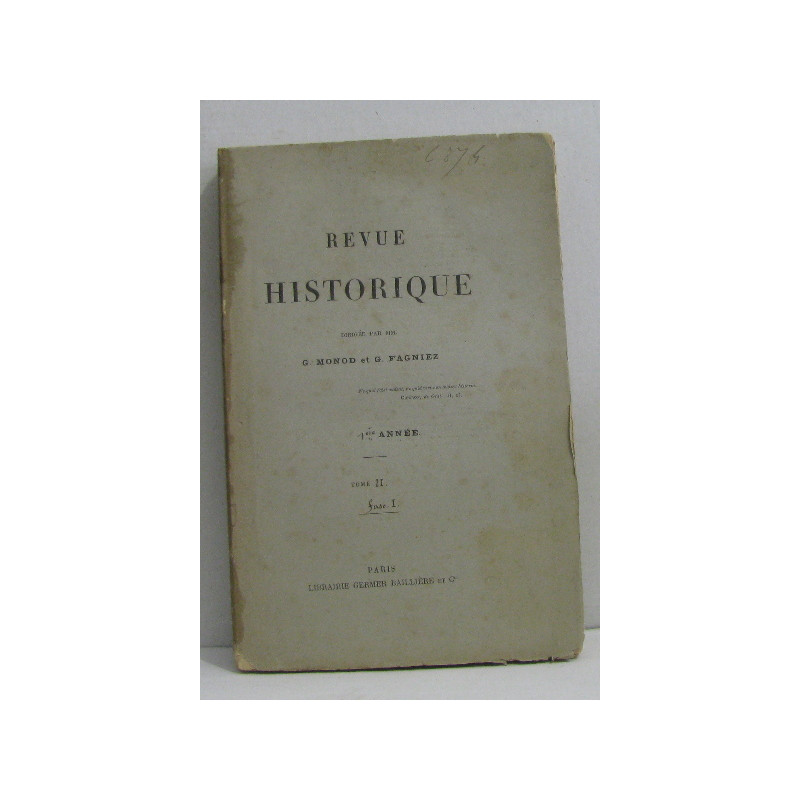 Revue historique tome II