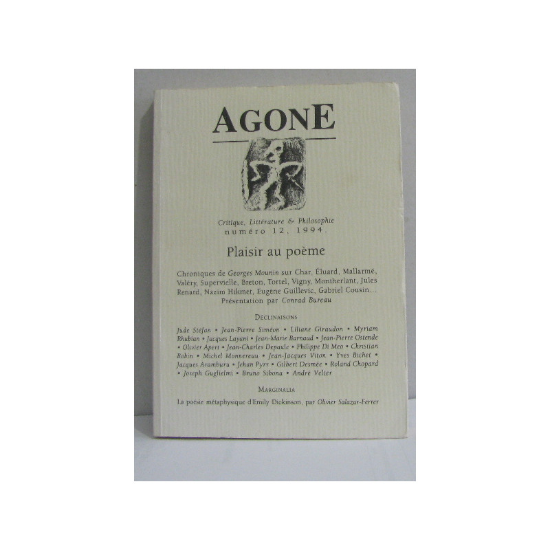Agone numéro 12. Plaisir au poème