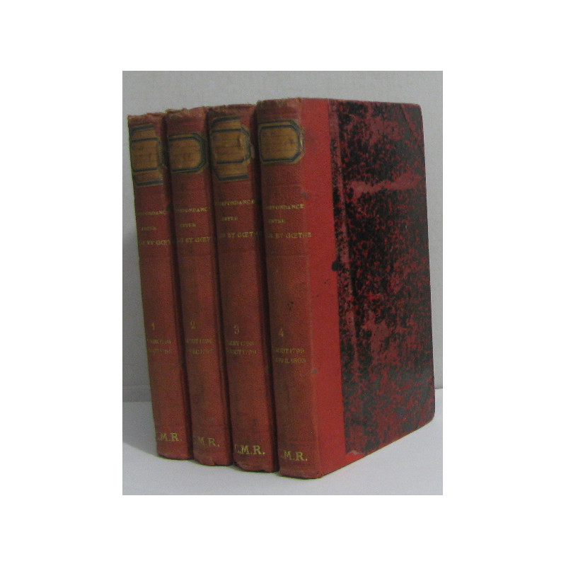 Correspondance entre schiller et goethe 1794-1805 (4 vols)