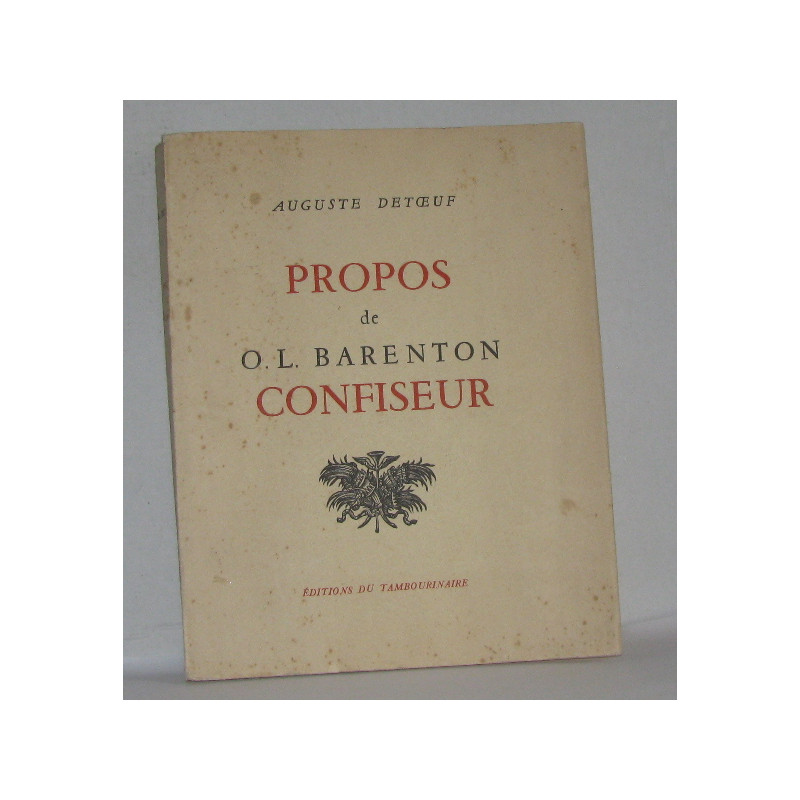 Propos de o.l. barenton confiseur