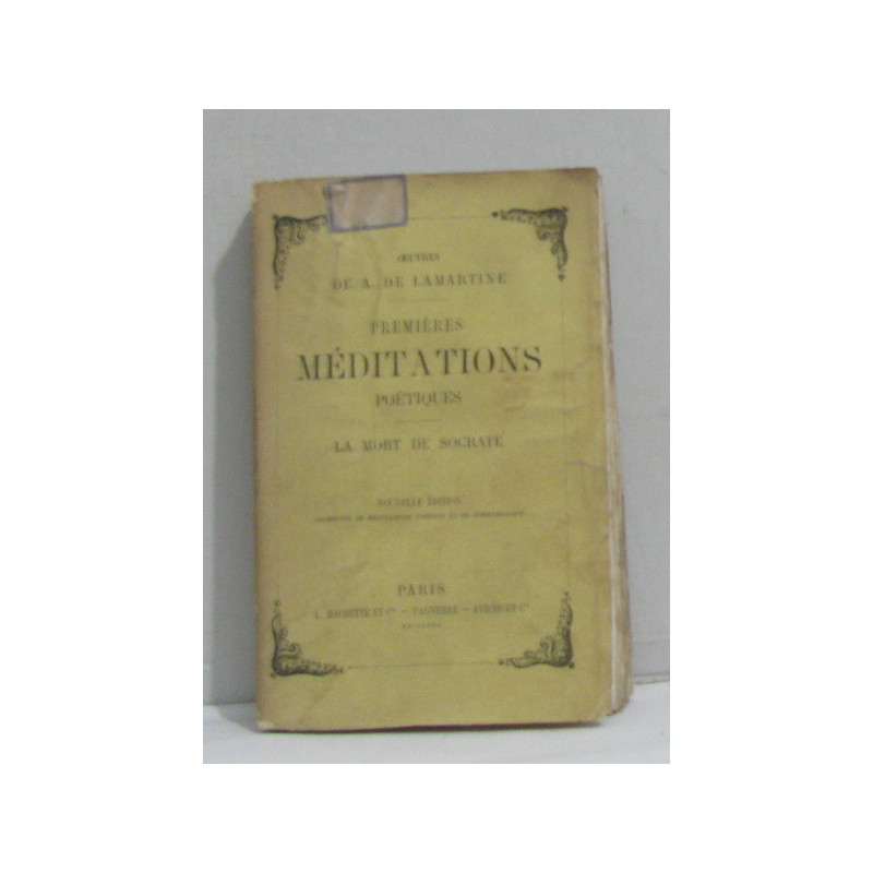 Premières méditations poétiques - la mort de socrate