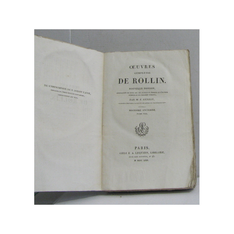 Oeuvres complètes tome XII Histoire ancienne tome VIII