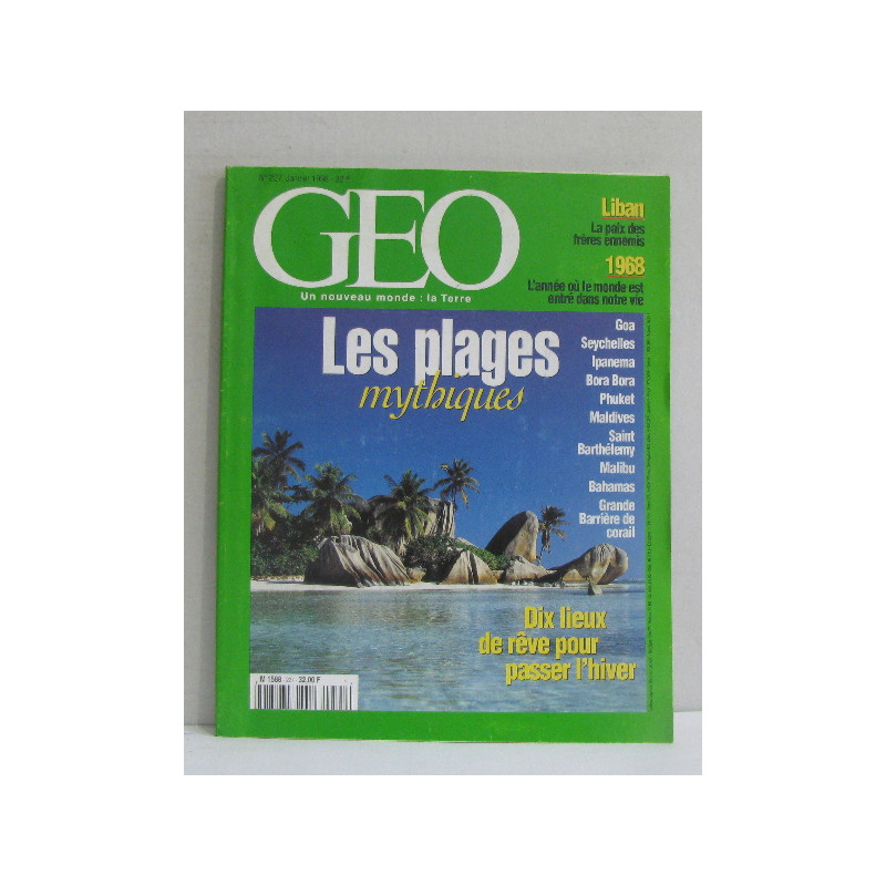 Geo n°227 janvier 1998 les plages mythiques
