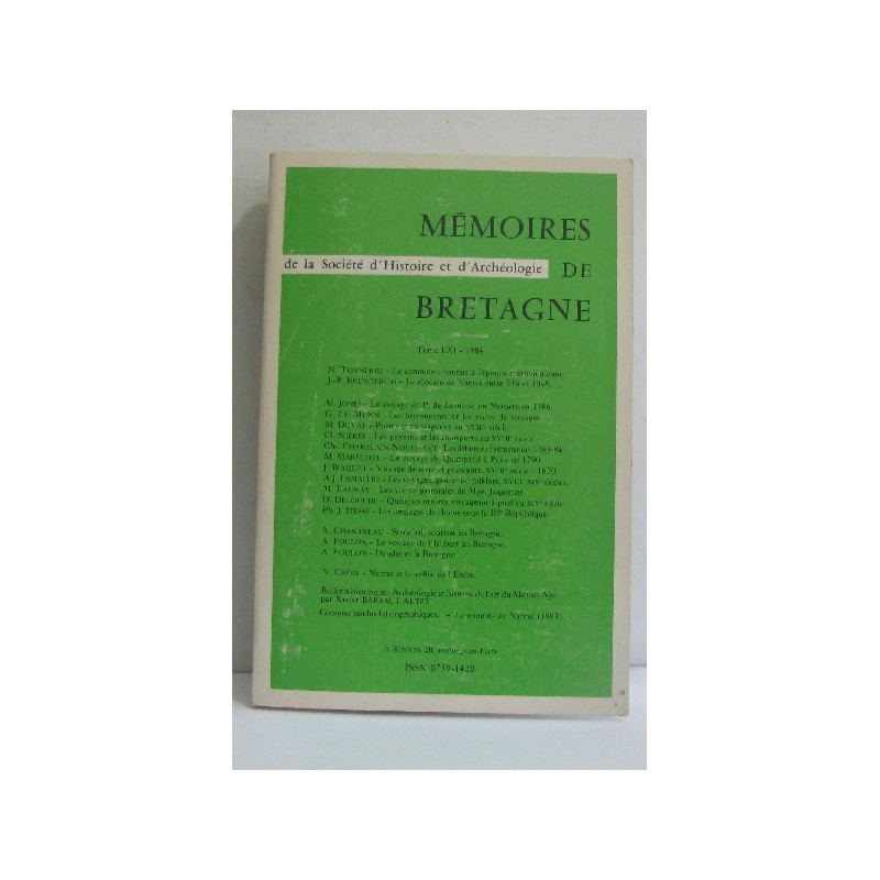 Mémoires de bretagne tome LXI - 1984