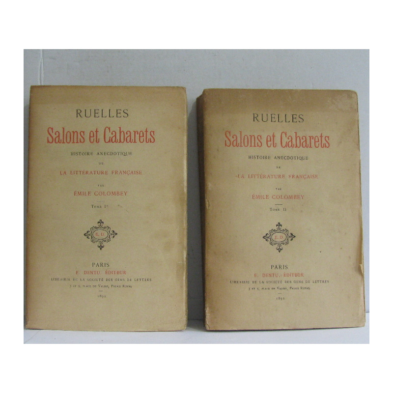Ruelles salons et cabarets histoire anecdotique de la littérature...
