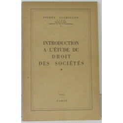 Introduction à l'étude du droit des sociétés