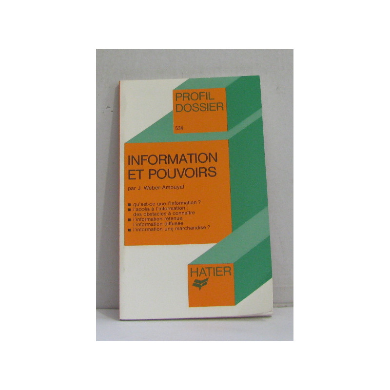 Information et pouvoirs