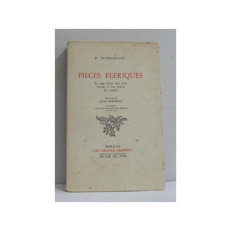 Pièces feeriques - le songe d'une nuit d'été comme il vous plaira...