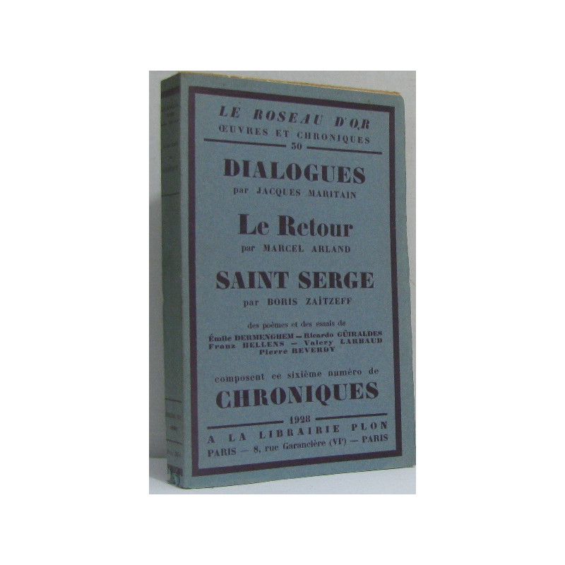 Dialogues. le retour. saint serge
