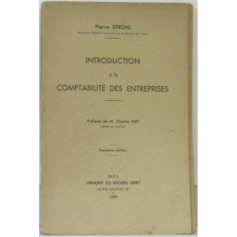 Introduction à la comptabilité des entreprises