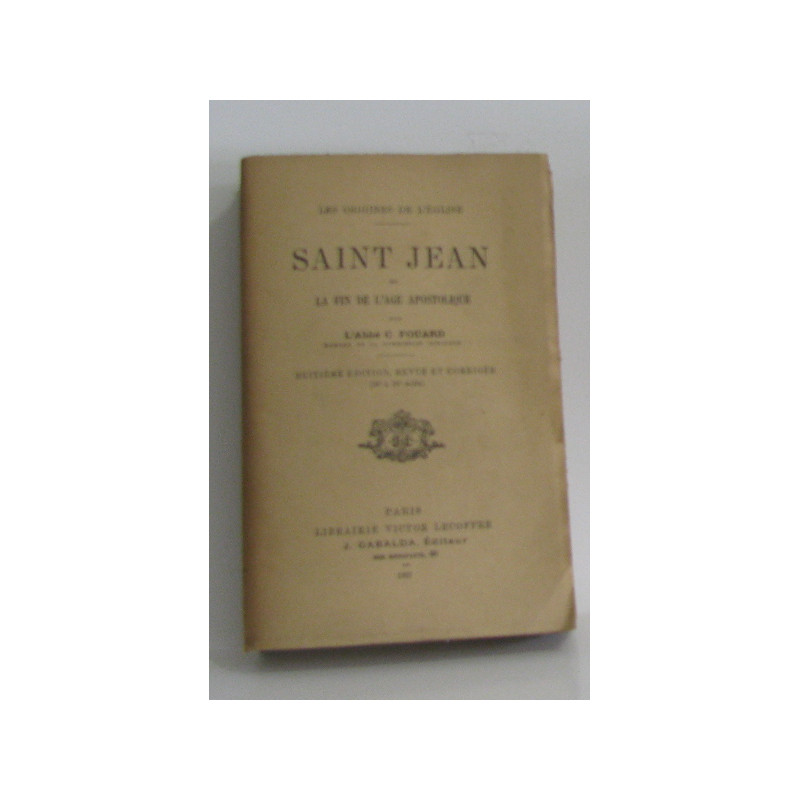 Saint jean et la fin de l'age apostolique